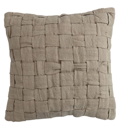 Woven Jute & Cotton Basket Weave Pillow