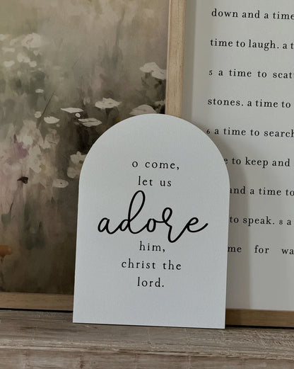 7”x10” O Come Let Us Adore Him