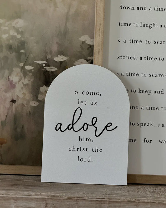 11”x15” O Come Let Us Adore Him Arch