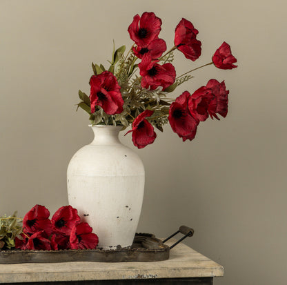 22” Red Poppy Bush