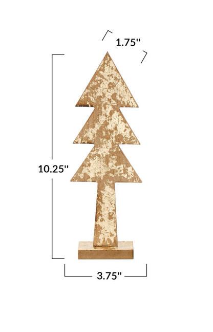 10-1/4”H MDF Gold Tree on Base