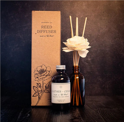 Leather + Cedar Reed Diffuser