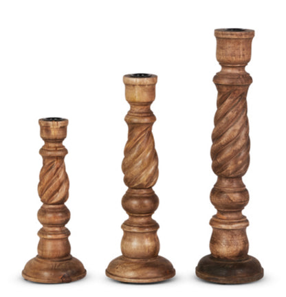 17” Wooden Candle Stick