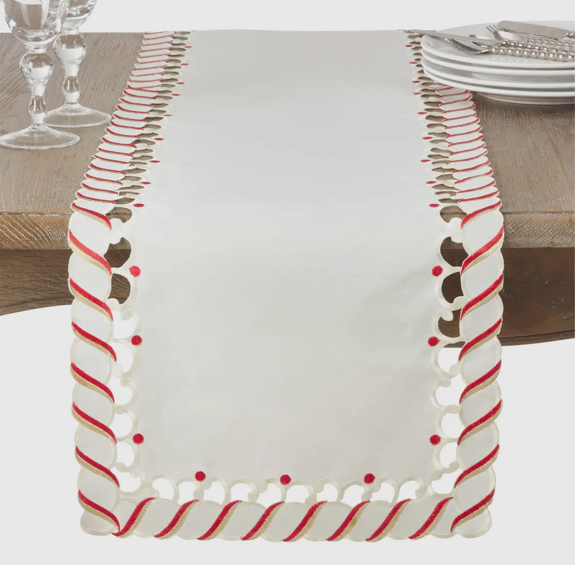 Candy Cane Table Runner