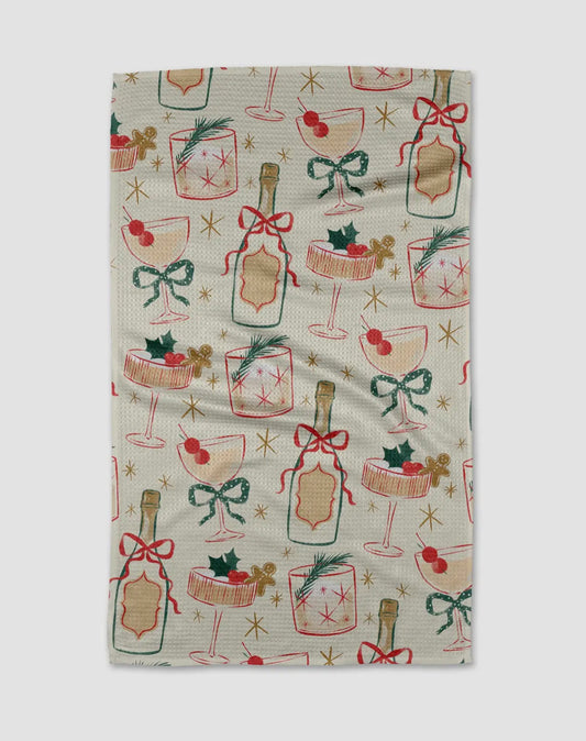 Christmas Cocktails Tea Towel