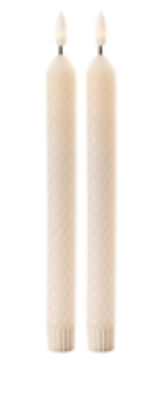 FIA Wick Cream Honeycomb Taper Candle-Set/2