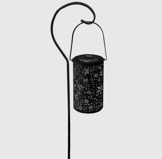 LED Solar Snowflake Lantern W/Stake