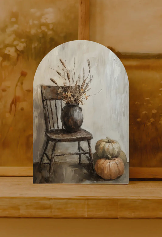10”x7” Pumpkins & Chair Arch Sign