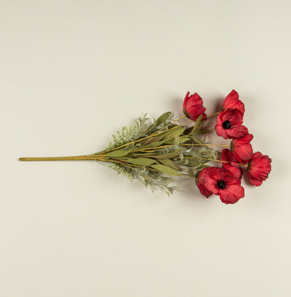 22” Red Poppy Bush
