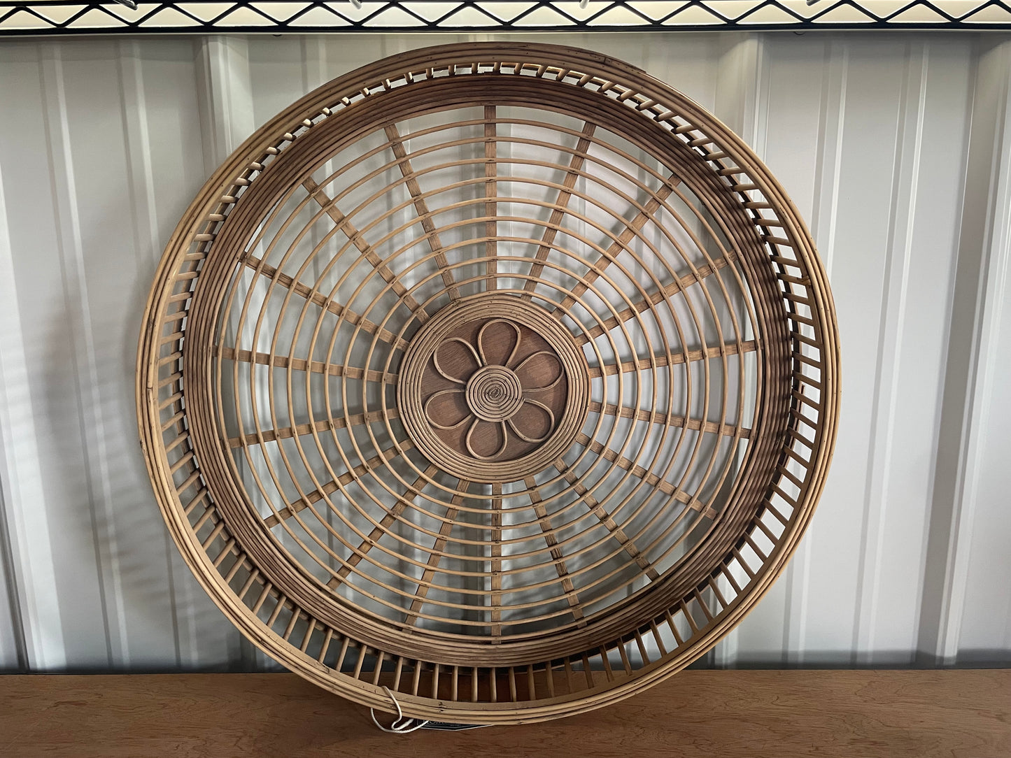 Round Rattan Tray