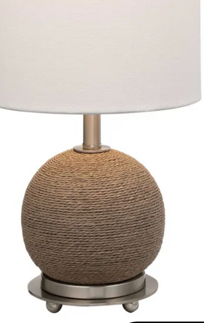 19” Tall Rattan-Wrapped Tablelamp