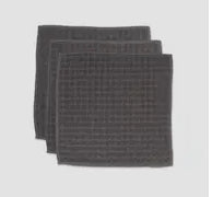 Geometry Charcoal Waffle Washcloth