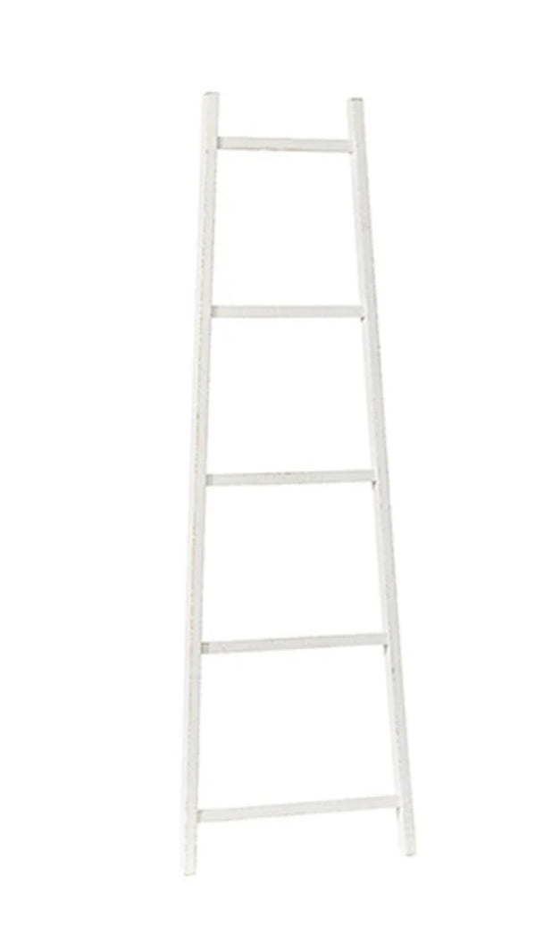 Boxwood 6’ White Blanket Ladder