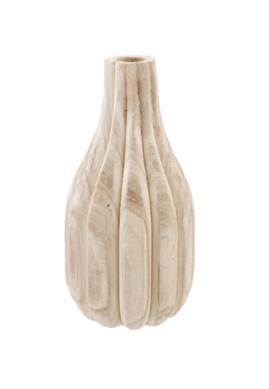 Decorative Carved Paulownia Wood Vase