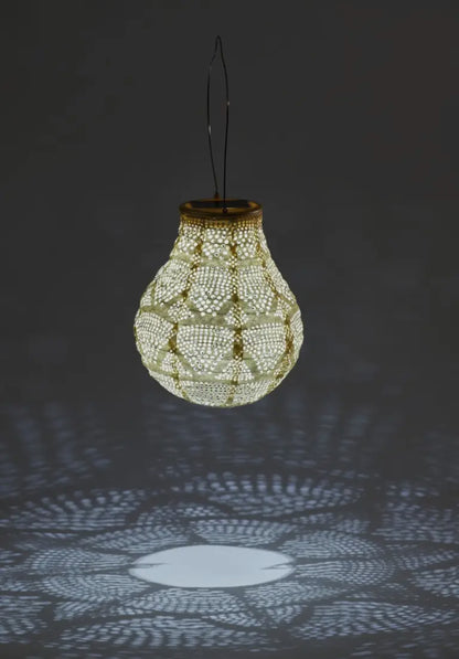 Stella Bulb 8”Solar Lantern-Pearl Wave