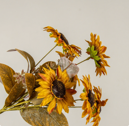 17” Dark Yellow Sunflower Bush