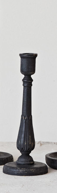 Carved Wood Taper Holder-1