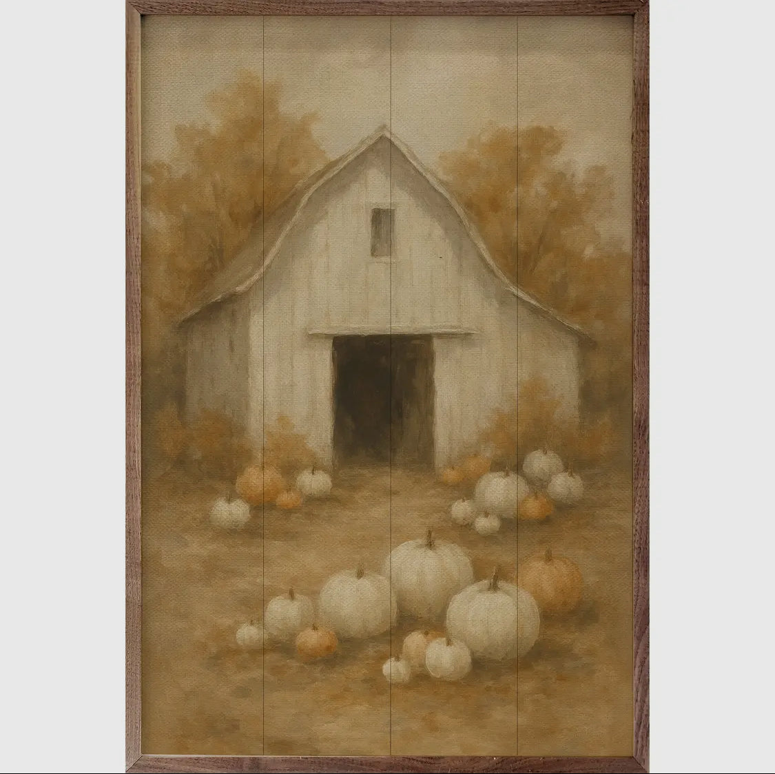 Vintage White Barn Pumpkin Patch