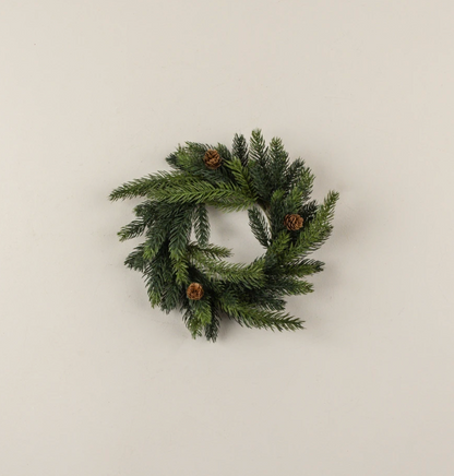 11” White Spruce Candle Ring