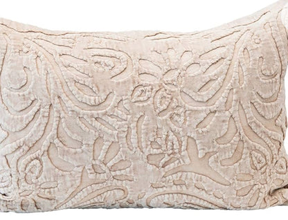 Cotton Lumbar Beige Pillow