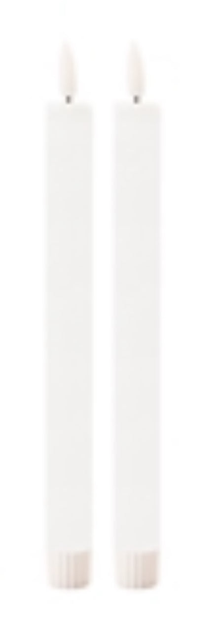 Fia Wick White Taper Candle-Set 2