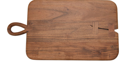 Acacia Wood Cutting Board w/ Handle