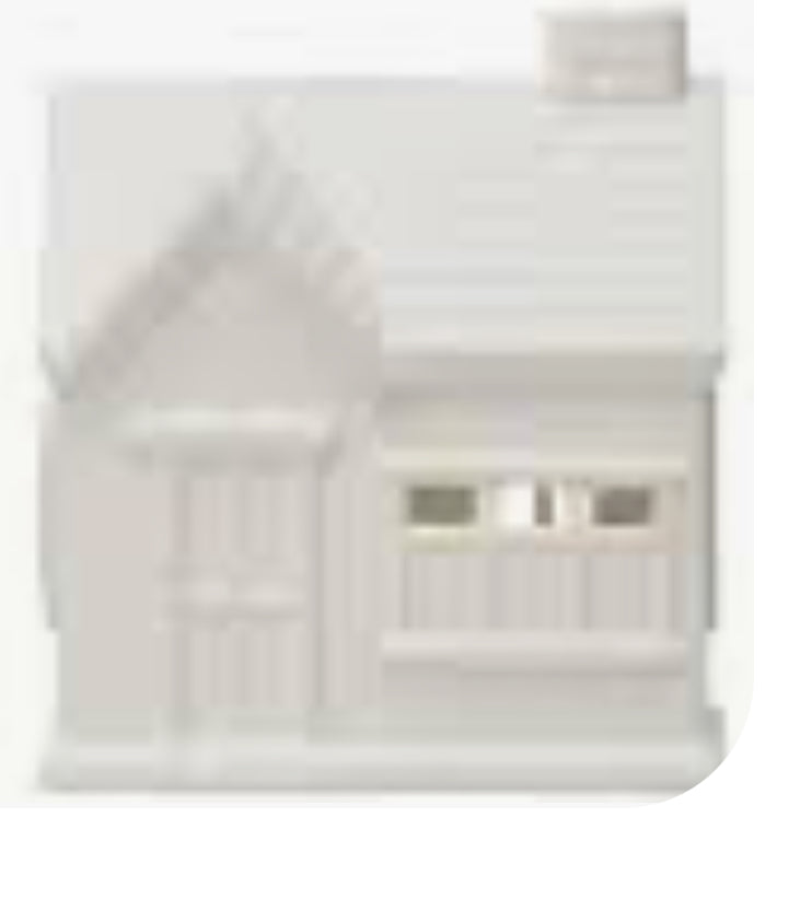 Stoneware Bisque House w/LED Light