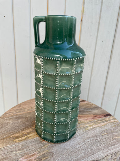 Hunter Green Pottery 5”D x 11.75”H