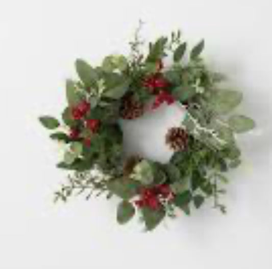 18” Pine & Berry Wreath