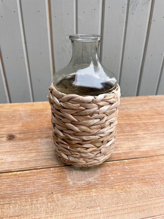 Seagrass Wrapped vase-small