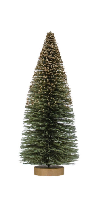 Sisal Bottle Brush Tree w/Glitter