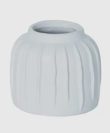 15.5” White Scalloped Planters