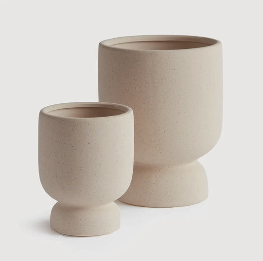 Ivory Paisley Pot-Small