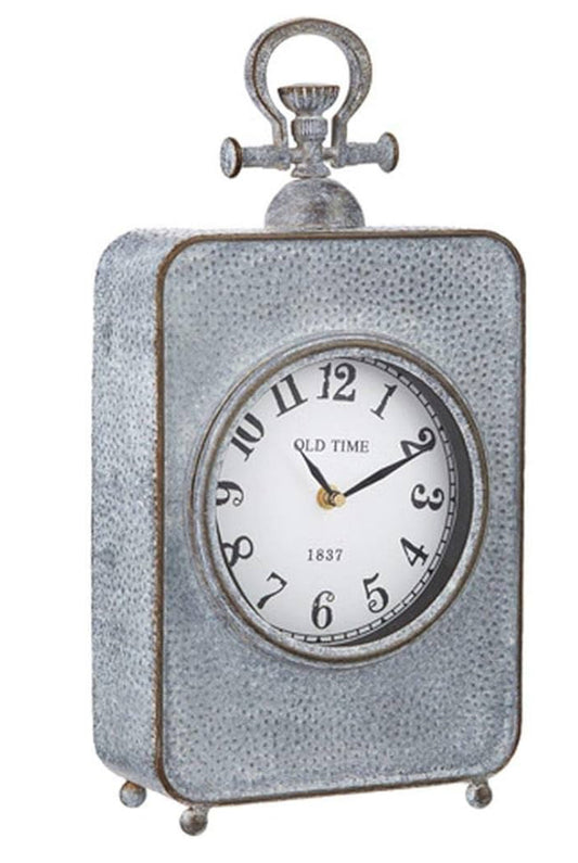 Metal Gray Table Clock