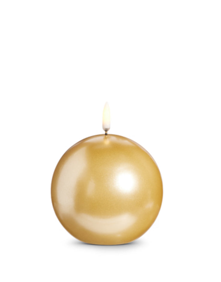 4” x 4” Uyuni Gold Round Candle