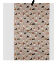 Geometry Fall Mushroom Harvest Tea Towel