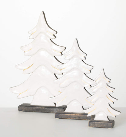 12.5” White Wood Tree