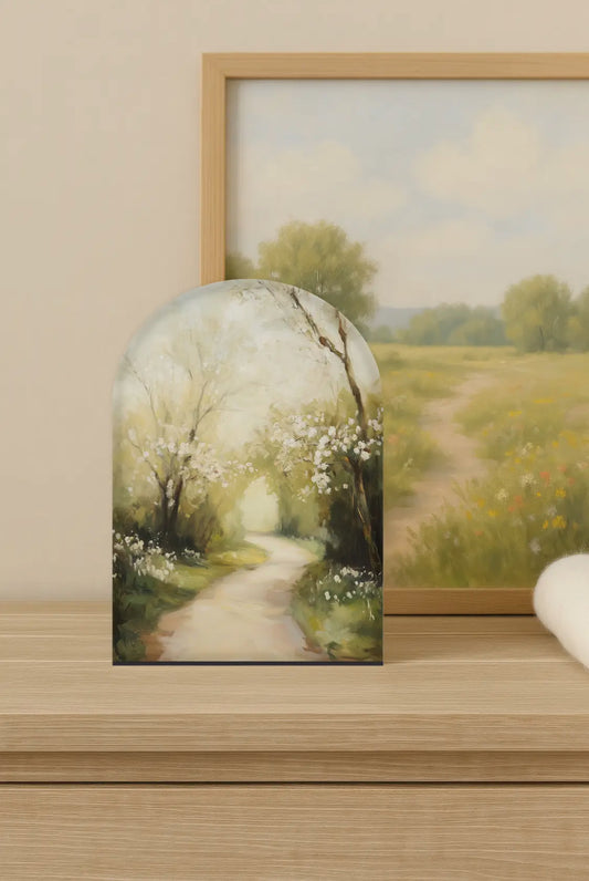 10”x7” Spring Path Landscape Wood Arch