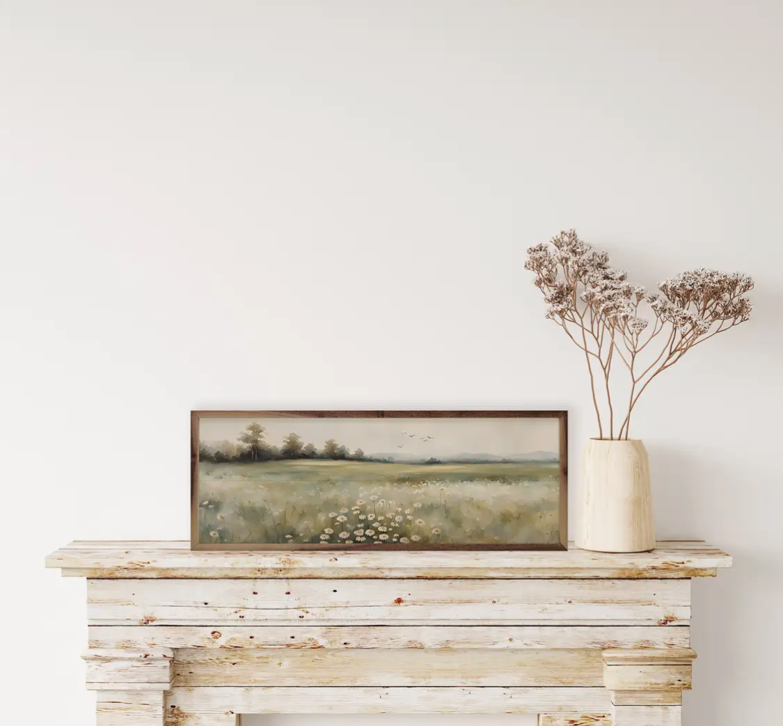12” x 4” Valley with Flowers Center