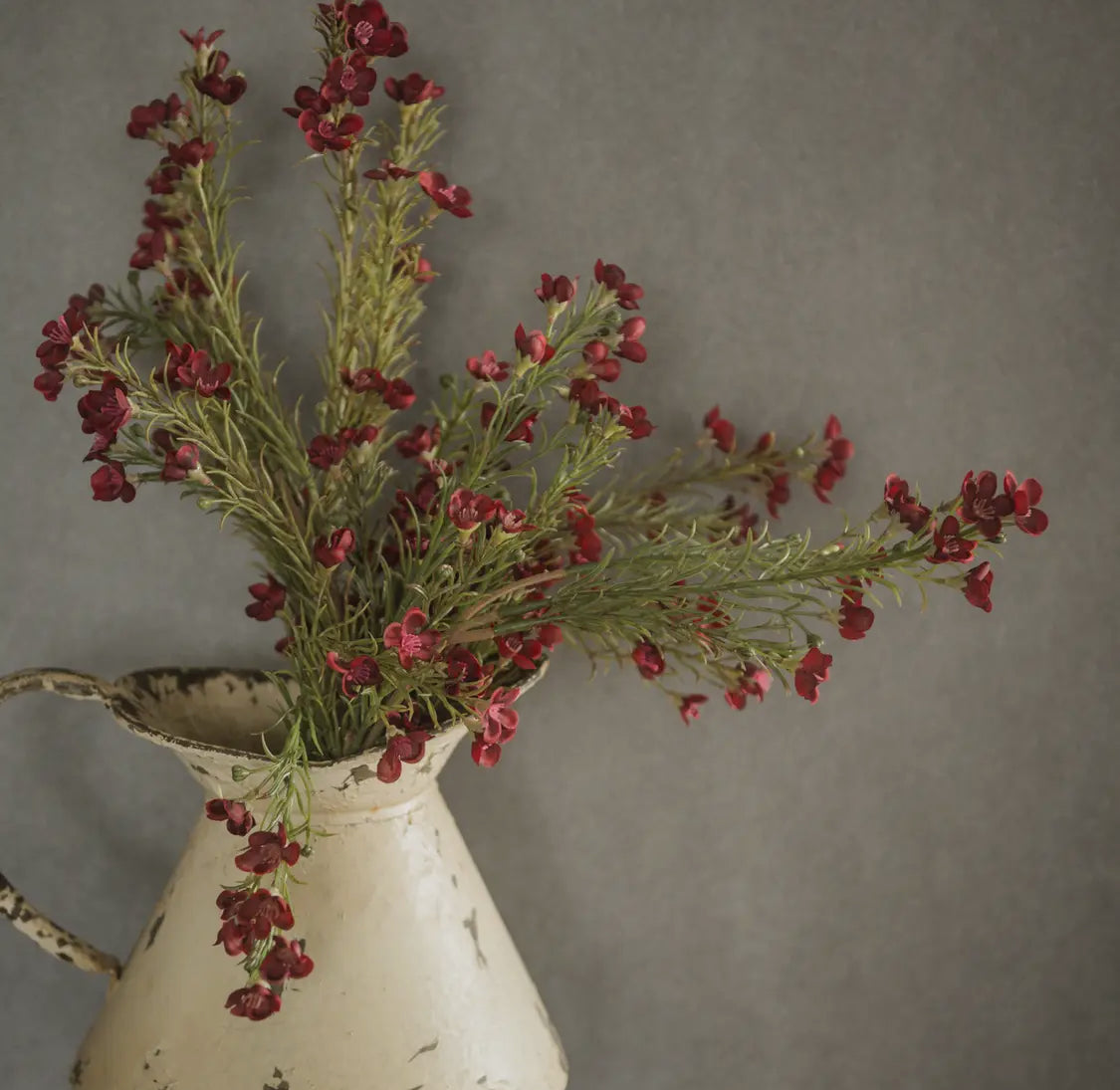 29” Burgundy Waxflower Spray