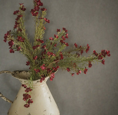 29” Burgundy Waxflower Spray