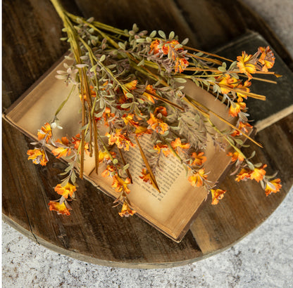 20” Orange Wild Flower & Grass