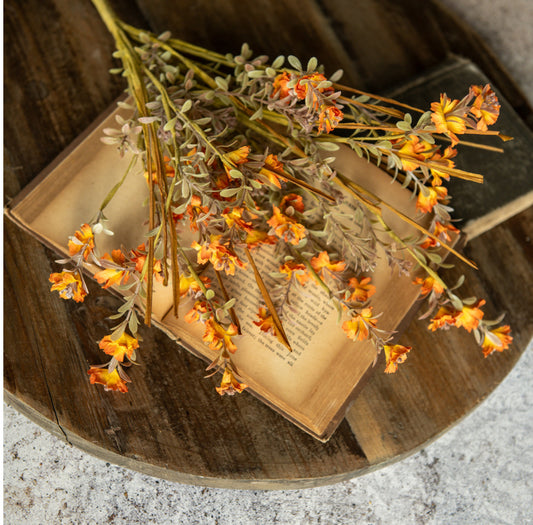20” Orange Wild Flower & Grass