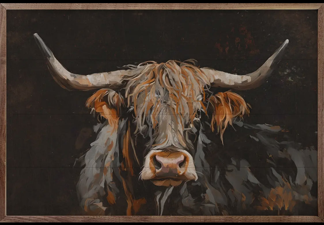 16”x10” Rust Longhorn