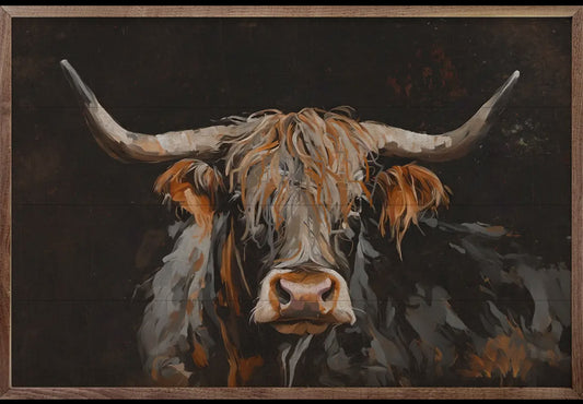 16”x10” Rust Longhorn