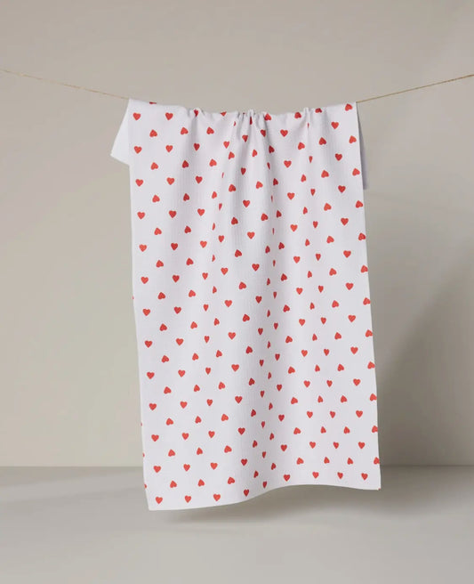 Baby Hearts Tea Towel