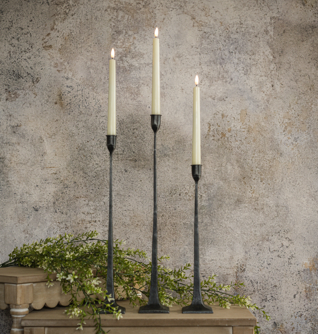 17.5” Forged Black Candlestick