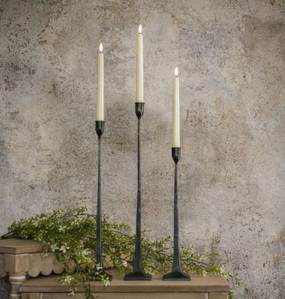17.5” Forged Black Candlestick