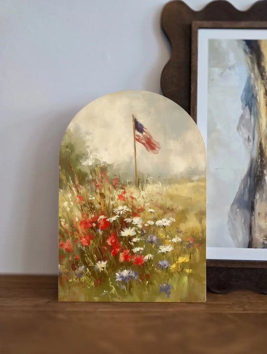 10”x7” Patriotic Summer Wood Sign