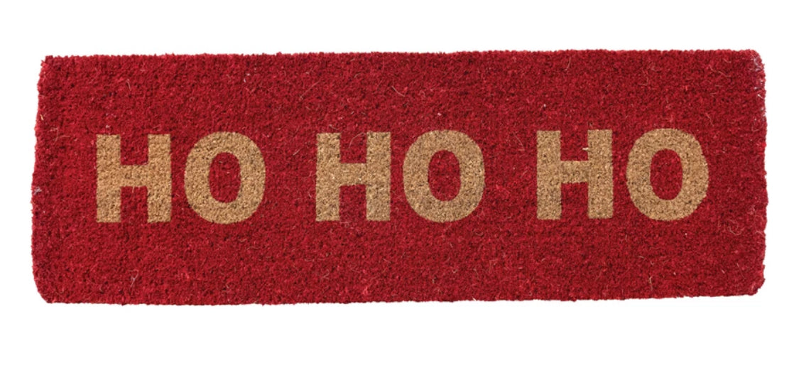 Natural Coir Double Doormat “HO HO HO”